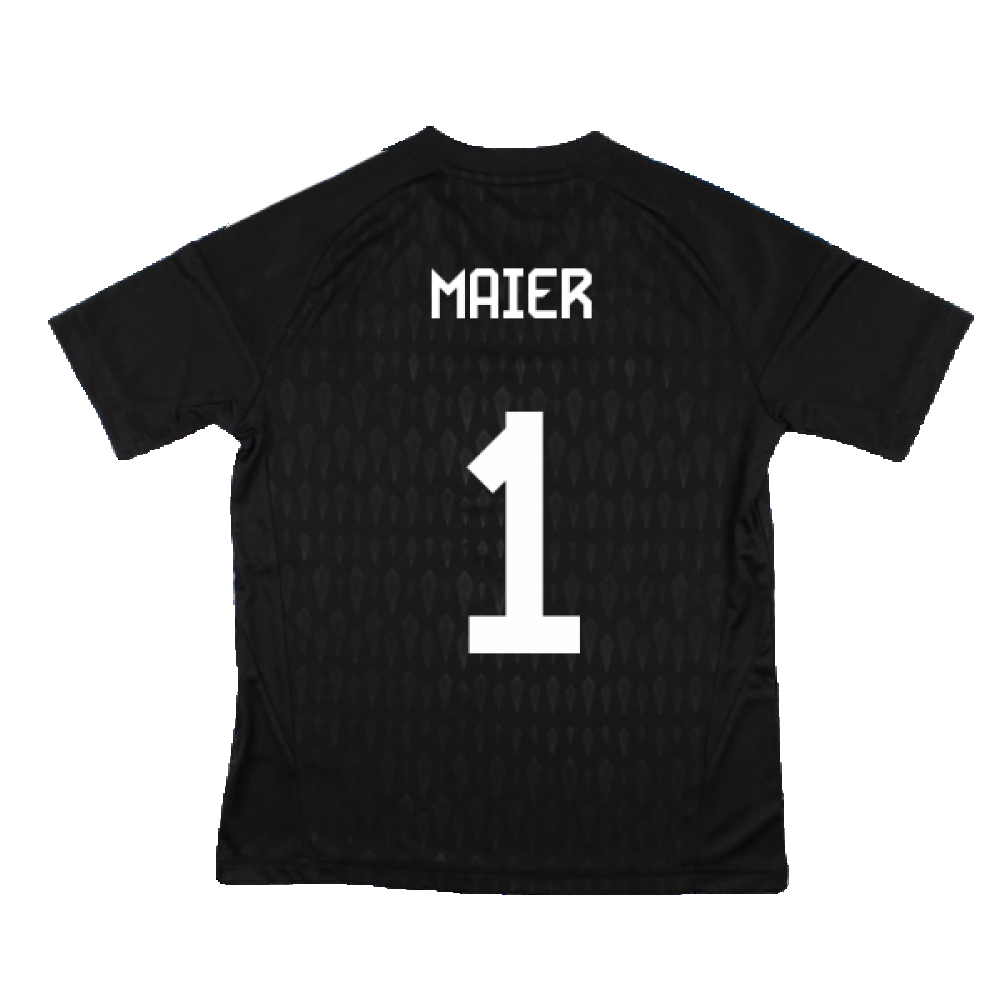 2023-2024 Bayern Munich Goalkeeper Shirt (Black) - Kids (MAIER 1)