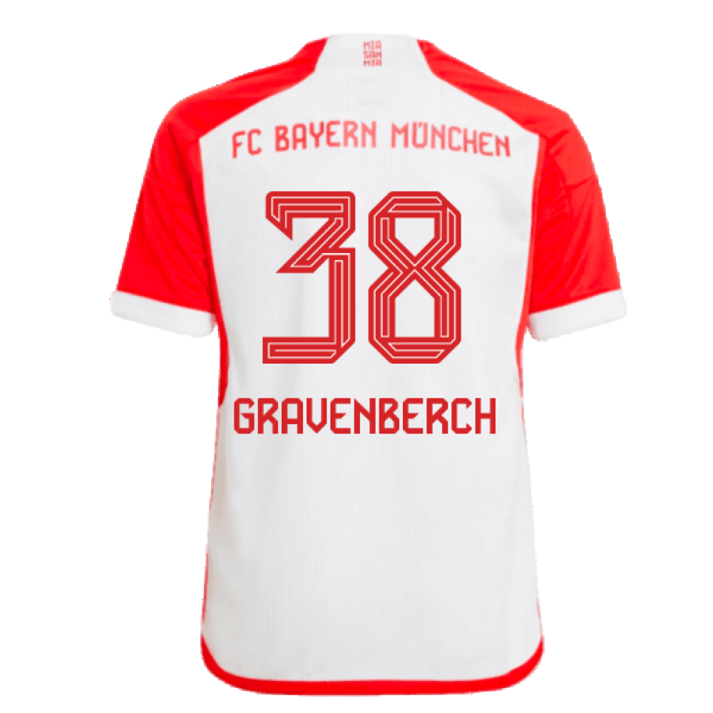 2023-2024 Bayern Munich Home Shirt (Kids) (Gravenberch 38)