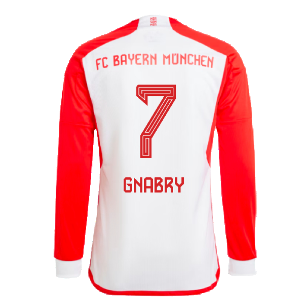 2023-2024 Bayern Munich Long Sleeve Home Shirt (Kids) (Gnabry 7)