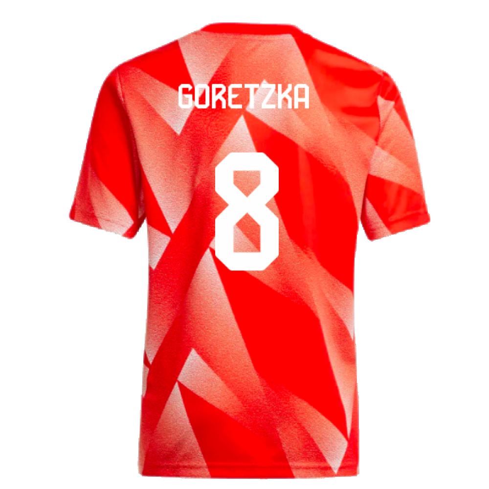 2023-2024 Bayern Munich Pre-Match Shirt (Red) - Kids (Goretzka 8)