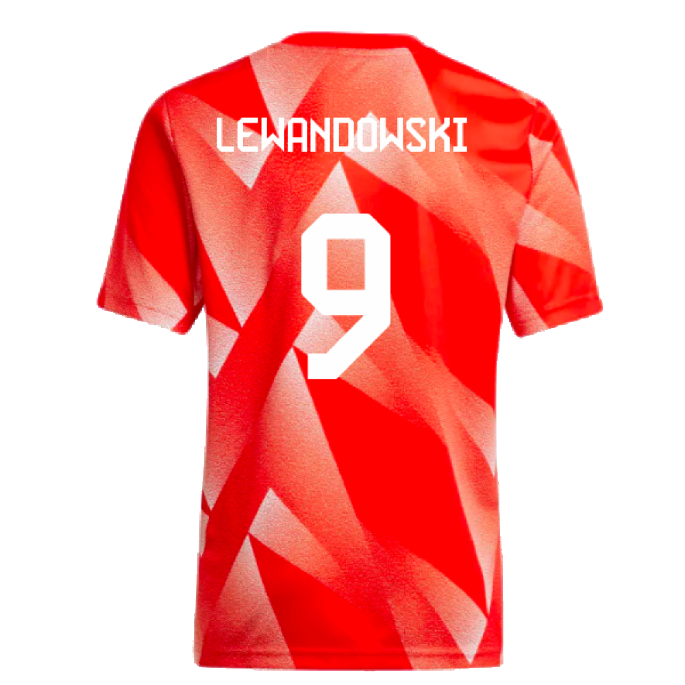 2023-2024 Bayern Munich Pre-Match Shirt (Red) - Kids (Lewandowski 9)