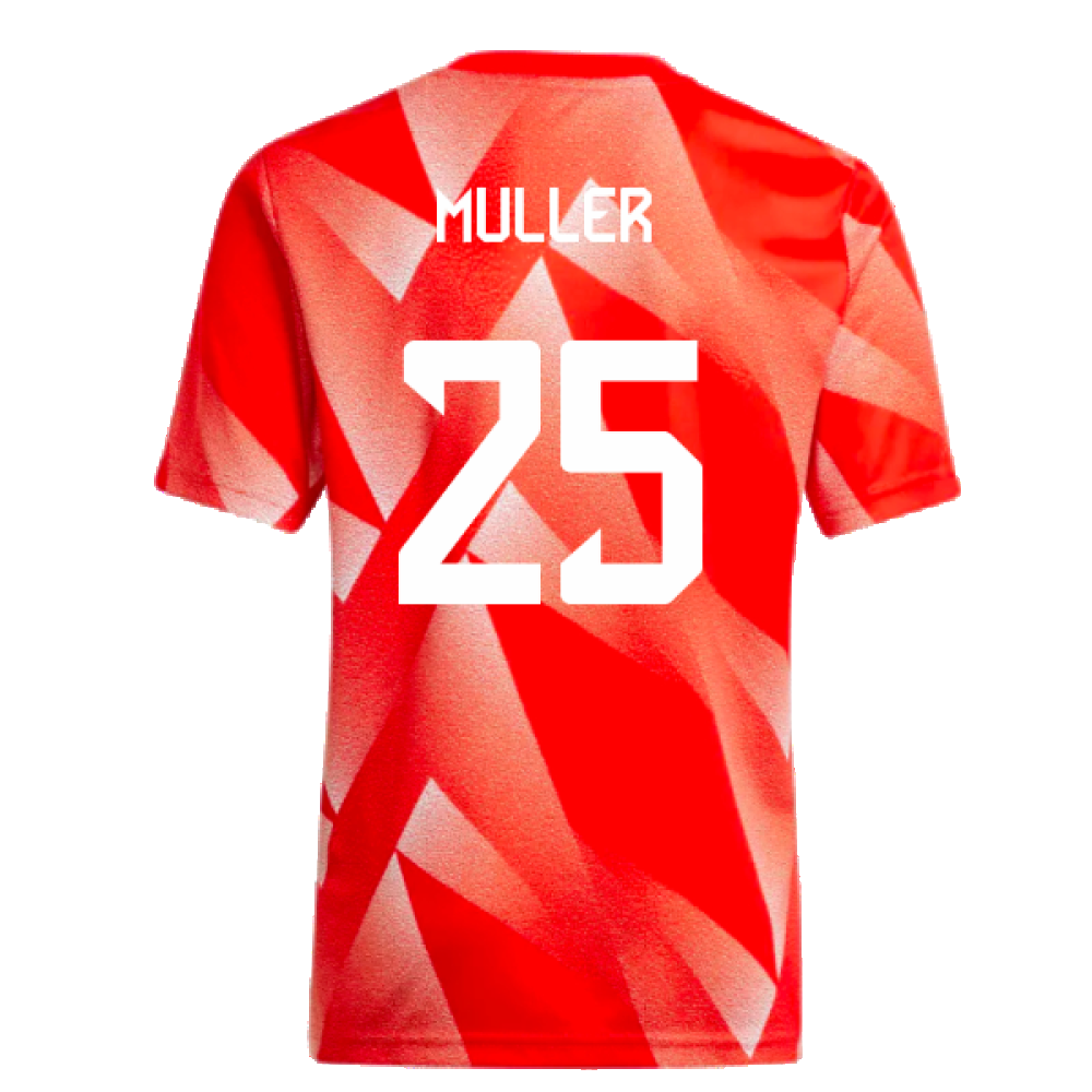 2023-2024 Bayern Munich Pre-Match Shirt (Red) - Kids (Muller 25)