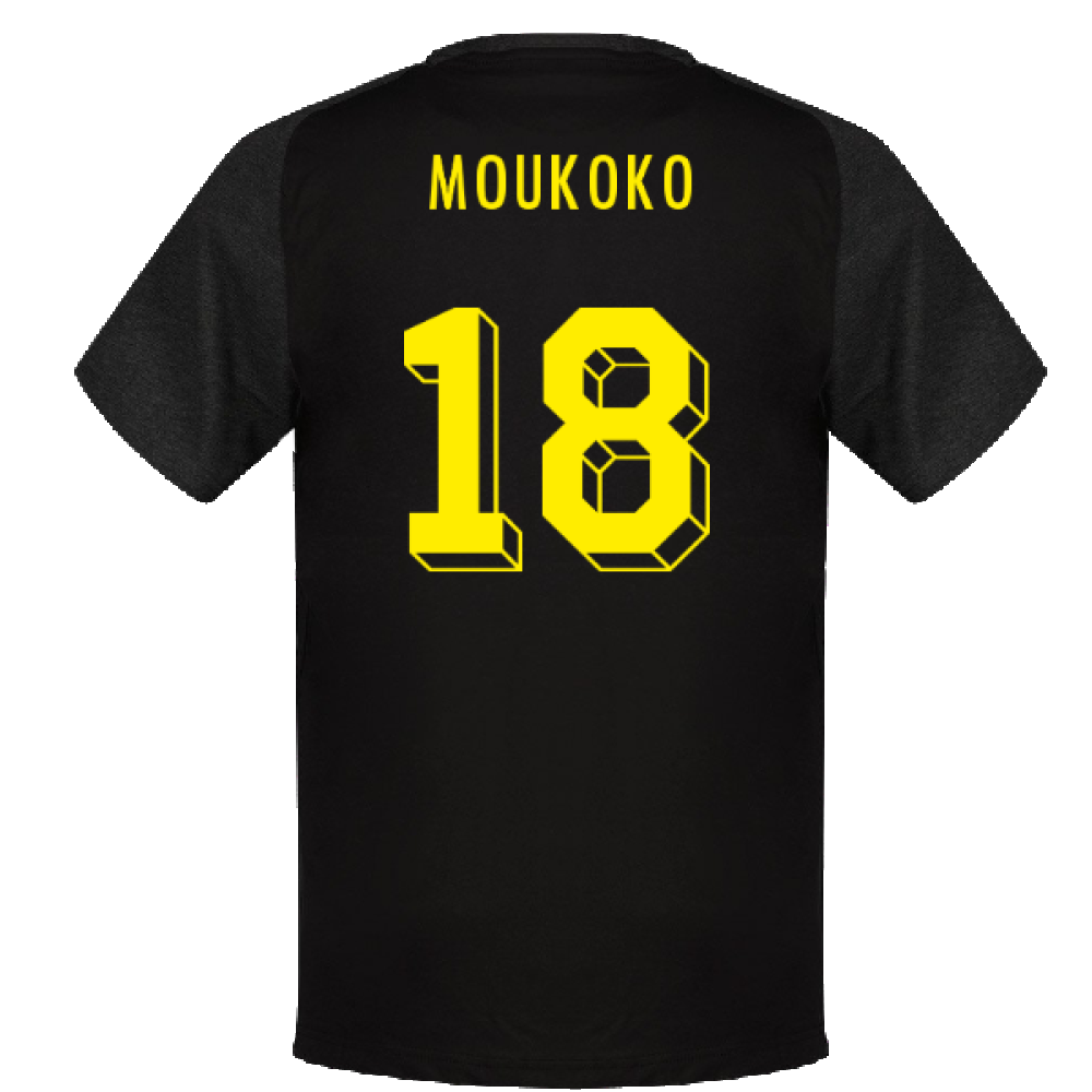 2023-2024 Borussia Dortmund Casuals Tee (Black) (Moukoko 18)