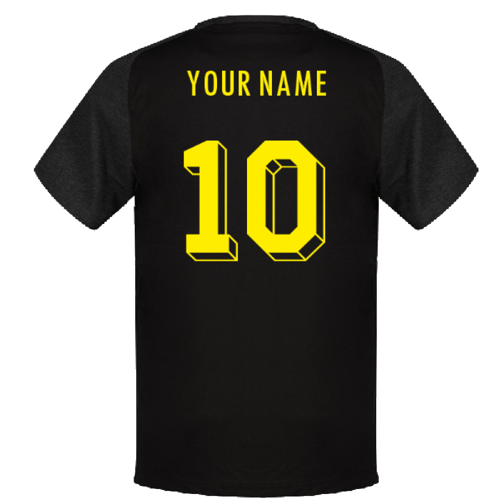 2023-2024 Borussia Dortmund Casuals Tee (Black) (Your Name)