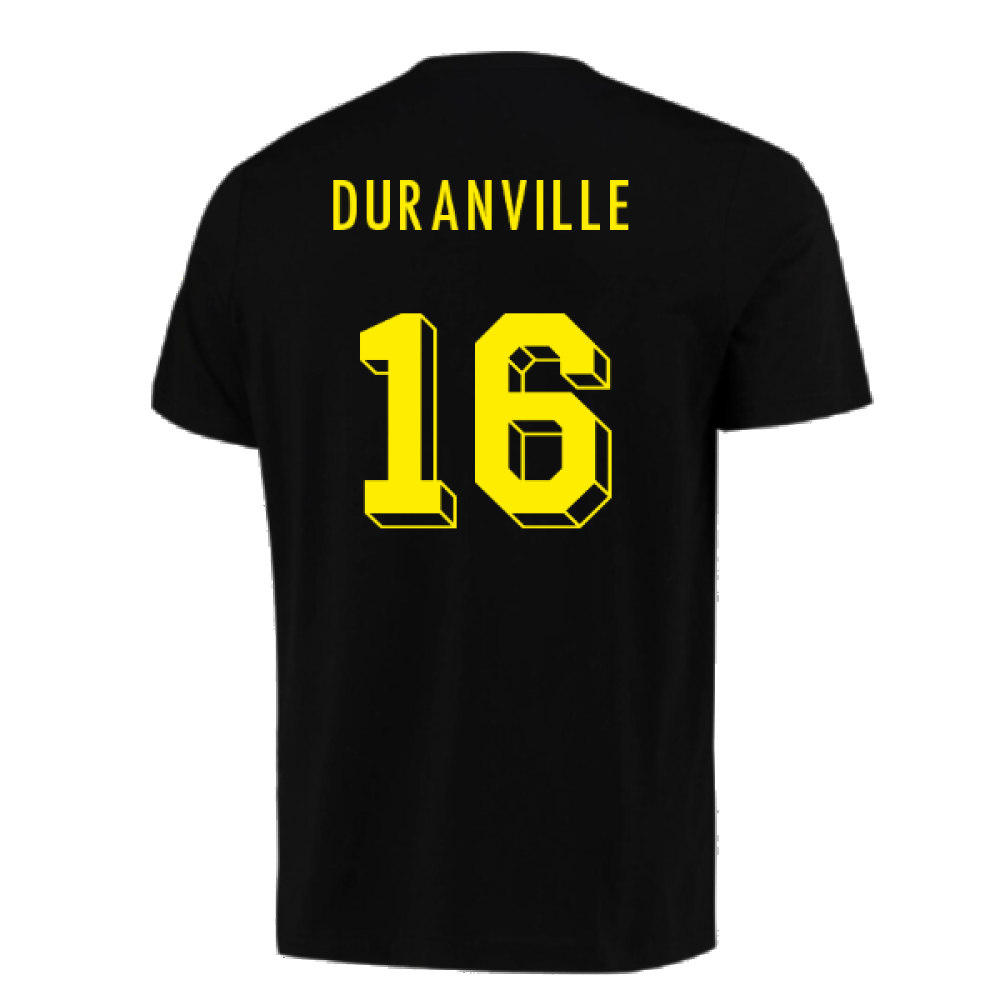 2023-2024 Borussia Dortmund FtblCore AOP Tee (Black) (Duranville 16)