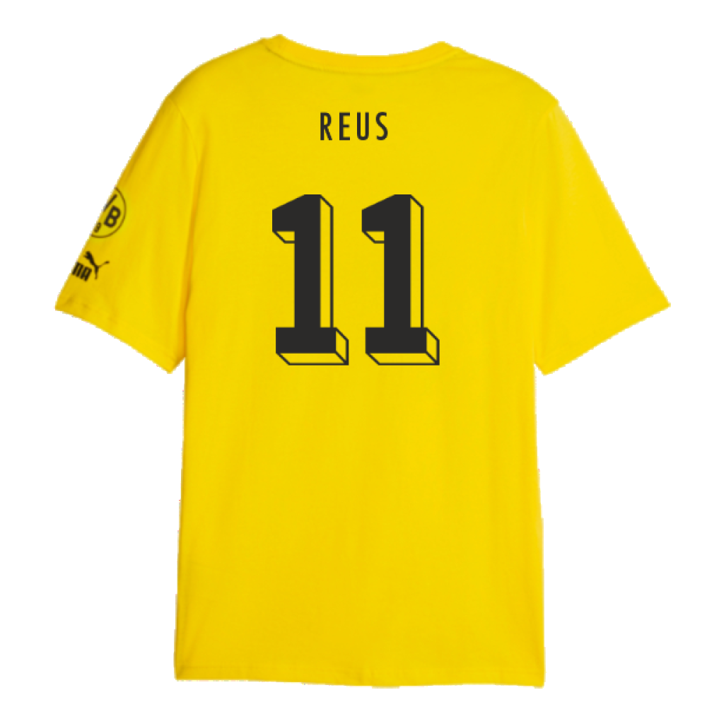 2023-2024 Borussia Dortmund FtblCore Graphic Tee (Yellow) (Reus 11)