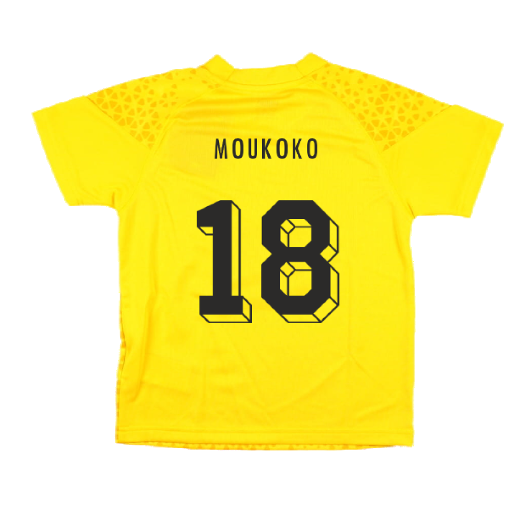 2023-2024 Borussia Dortmund Training Jersey (Yellow) - Kids (Moukoko 18)