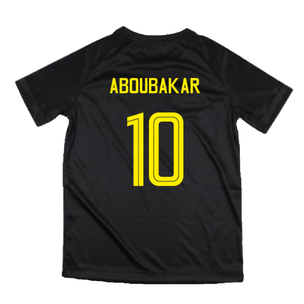 2023-2024 Cameroon Training Tee (Black) (ABOUBAKAR 10)