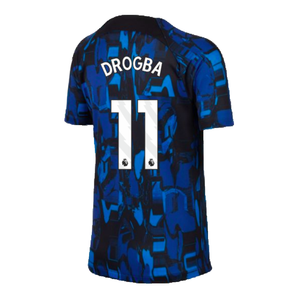 2023-2024 Chelsea Academy Pro Tee (Blue) - Kids (DROGBA 11)