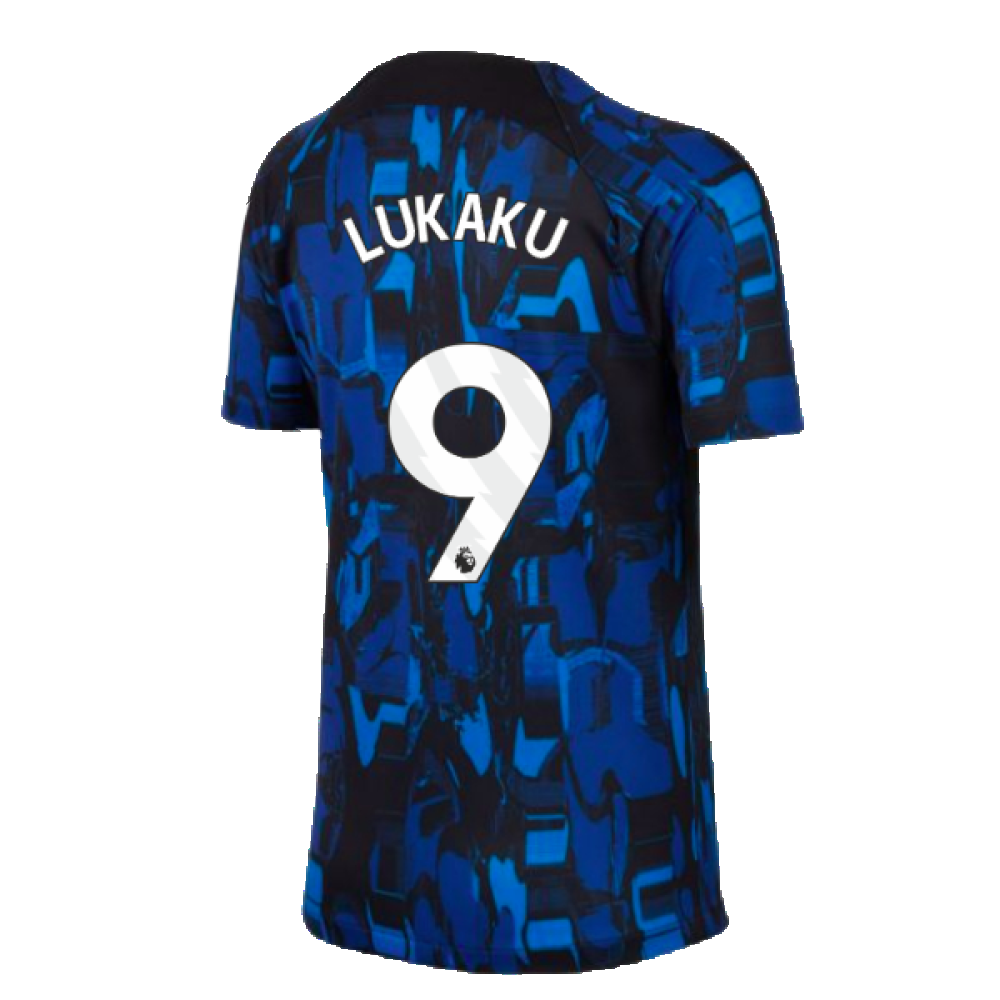 2023-2024 Chelsea Academy Pro Tee (Blue) - Kids (LUKAKU 9)