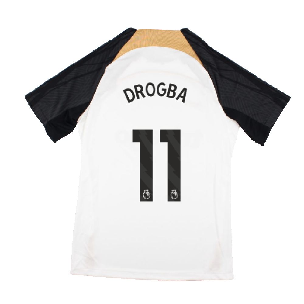 2023-2024 Chelsea Training Shirt (White) - Kids (DROGBA 11)