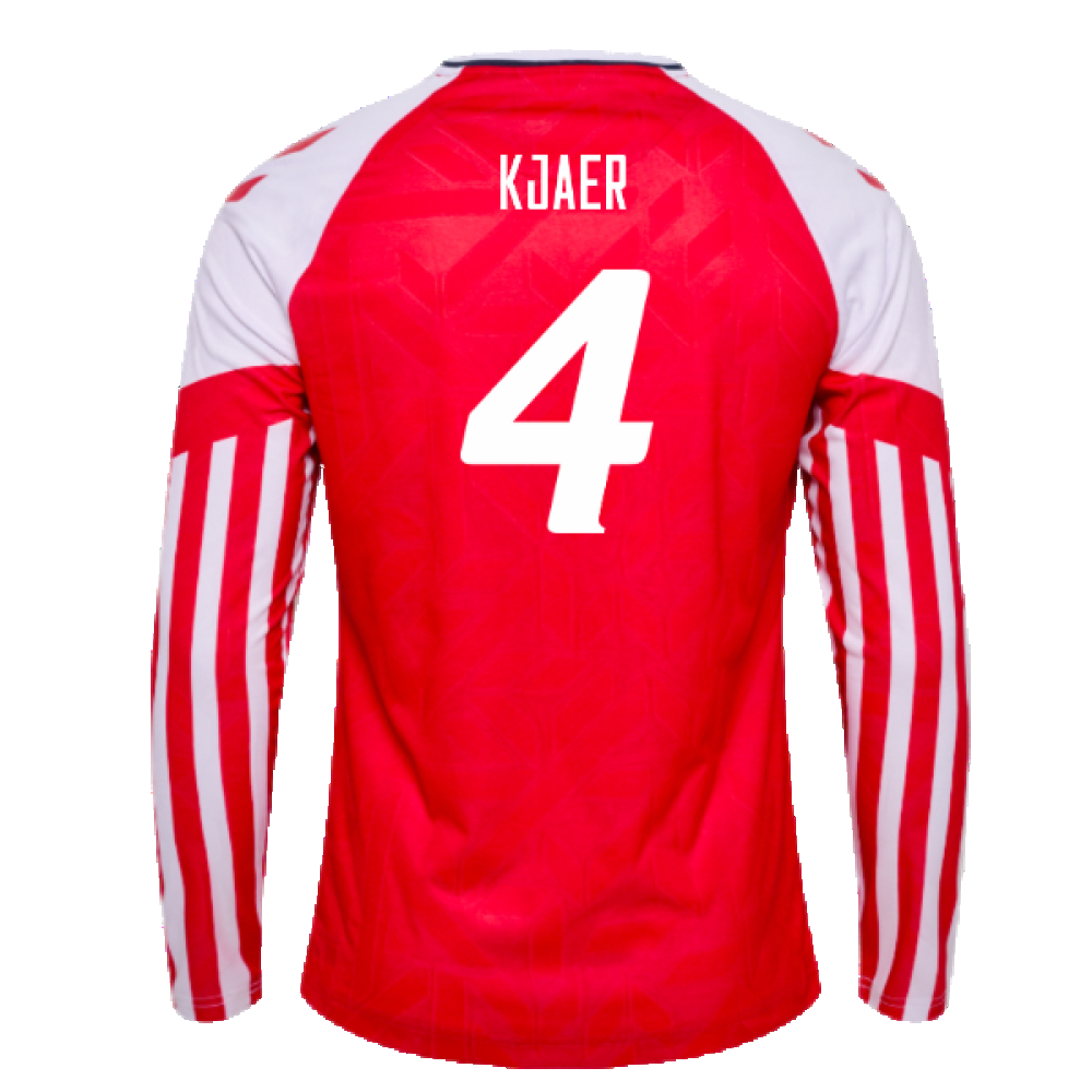 2023-2024 Denmark Long Sleeve Home Shirt (Kjaer 4)