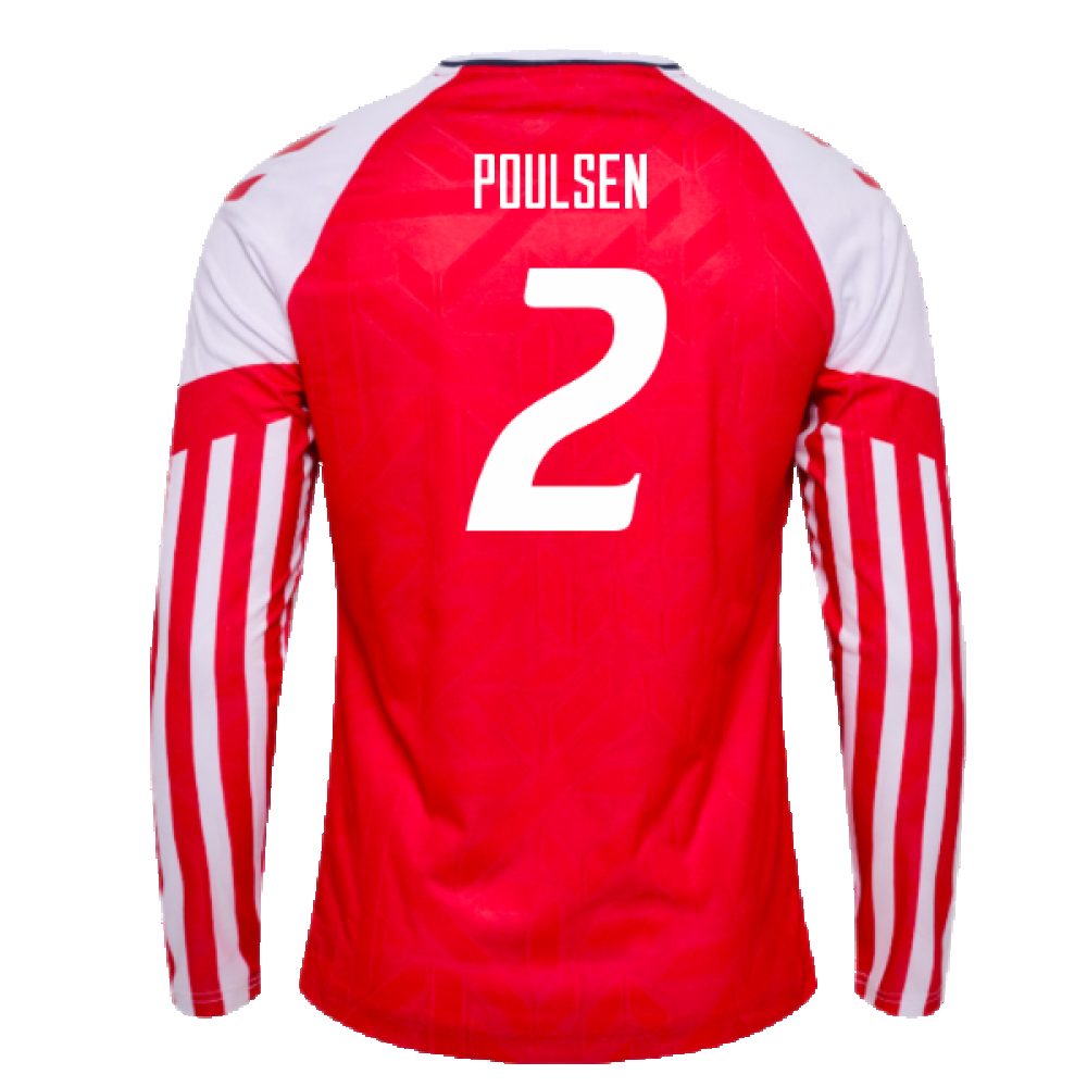 2023-2024 Denmark Long Sleeve Home Shirt (POULSEN 2)