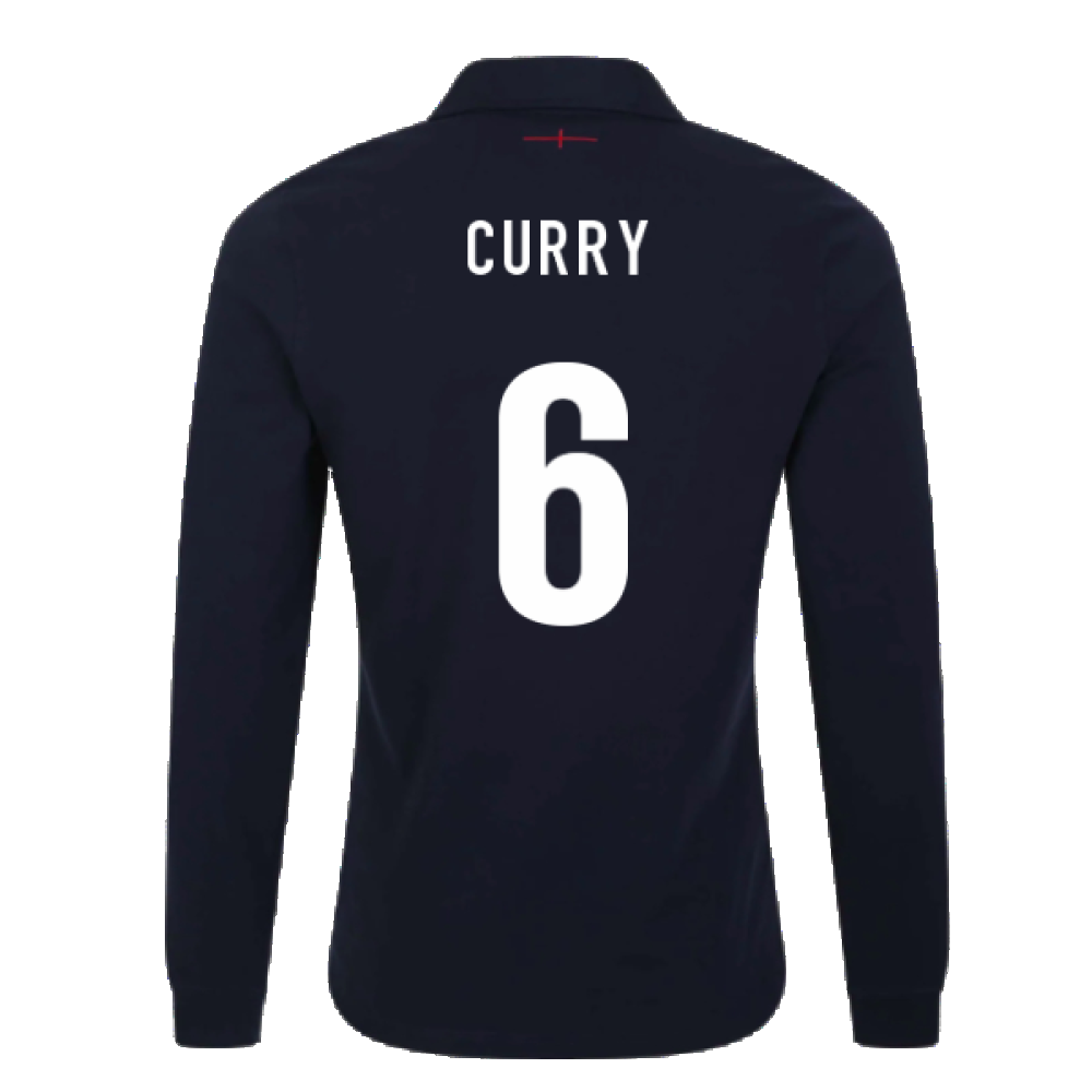 2023-2024 England Rugby Alternate LS Classic Jersey (Curry 6)