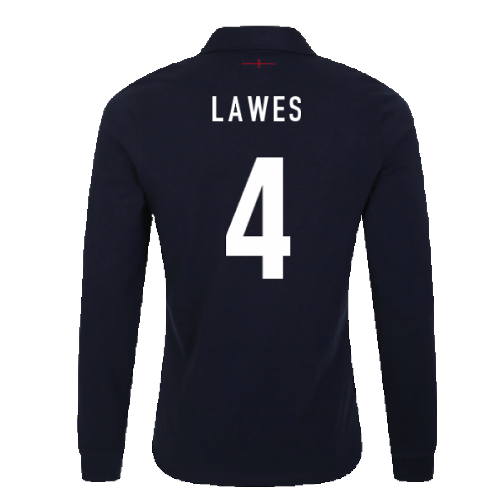 2023-2024 England Rugby Alternate LS Classic Jersey (Kids) (Lawes 4)