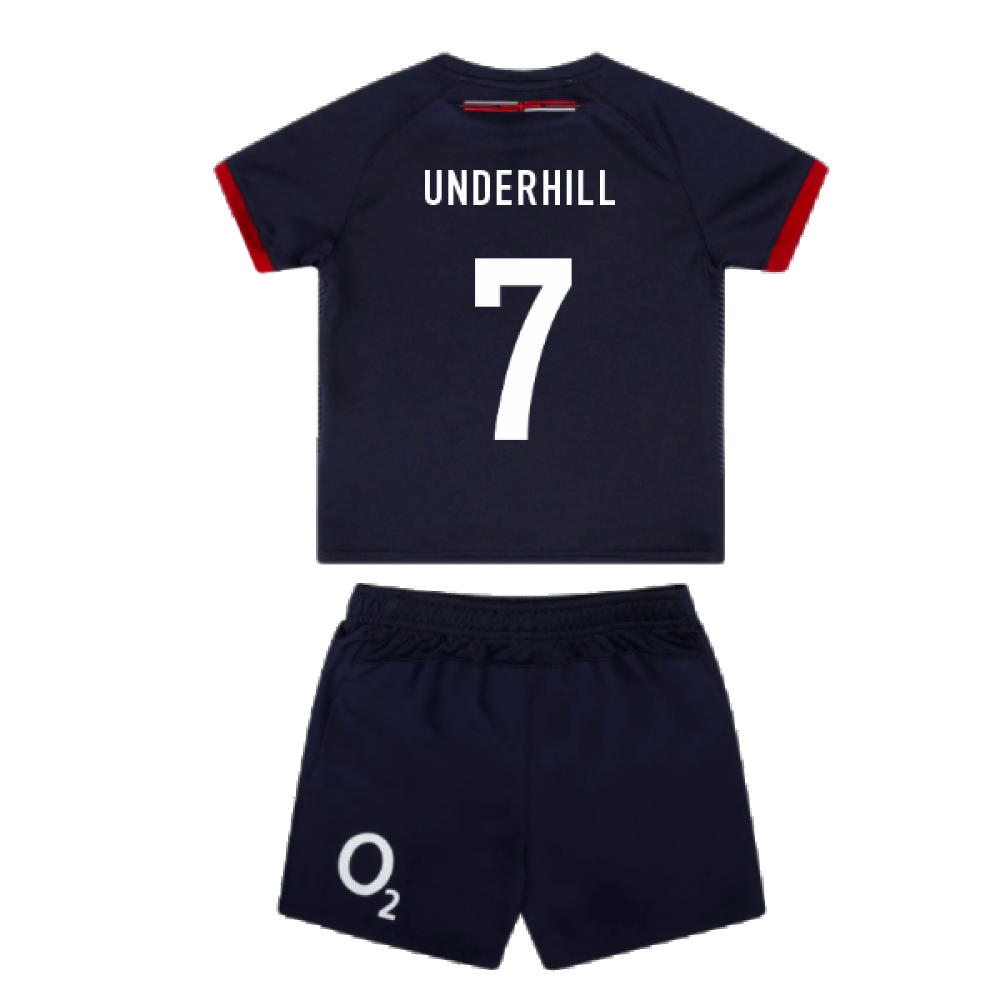 2023-2024 England Rugby Alternate Replica Infant Kit (Underhill 7)