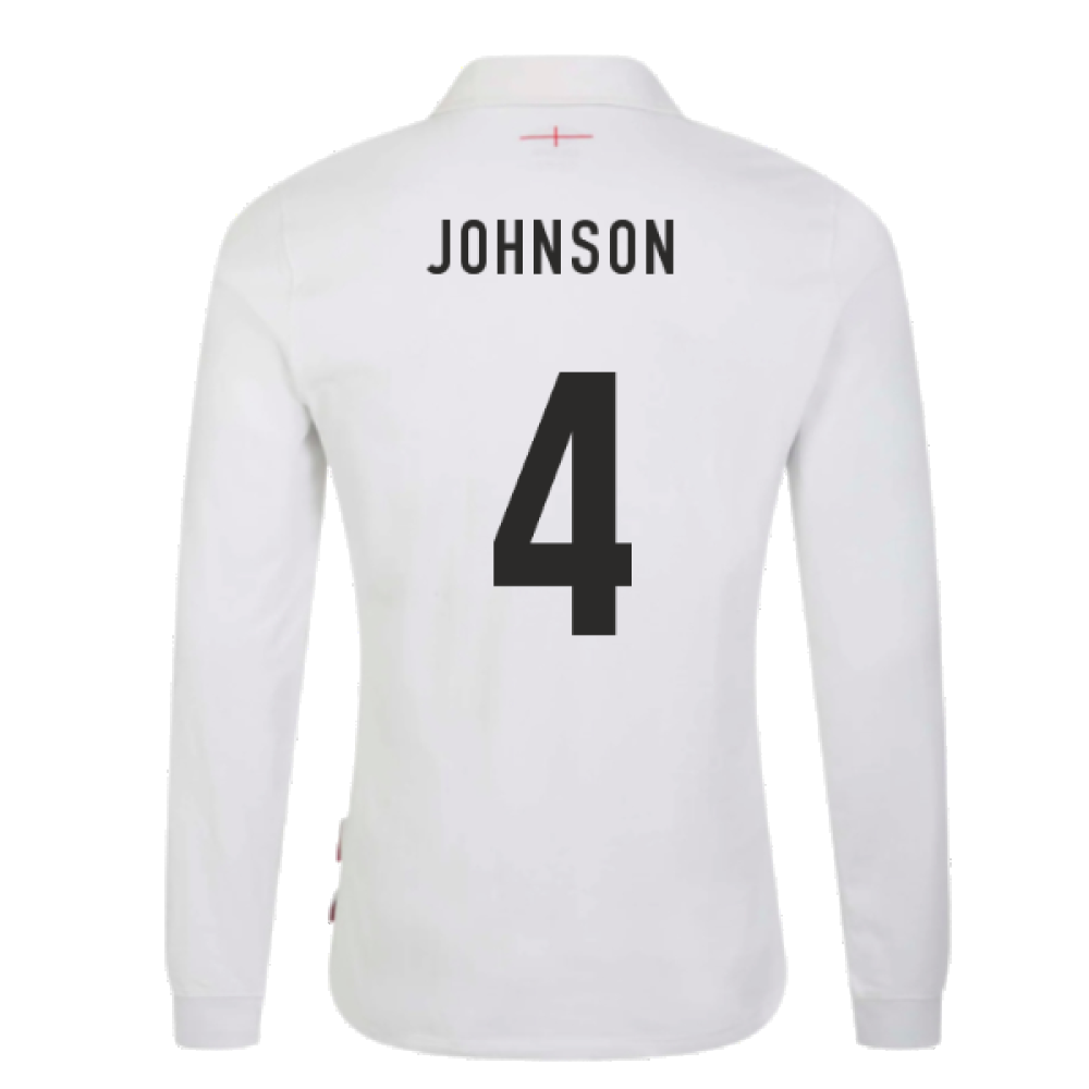 2023-2024 England Rugby Home LS Classic Jersey (Johnson 4)