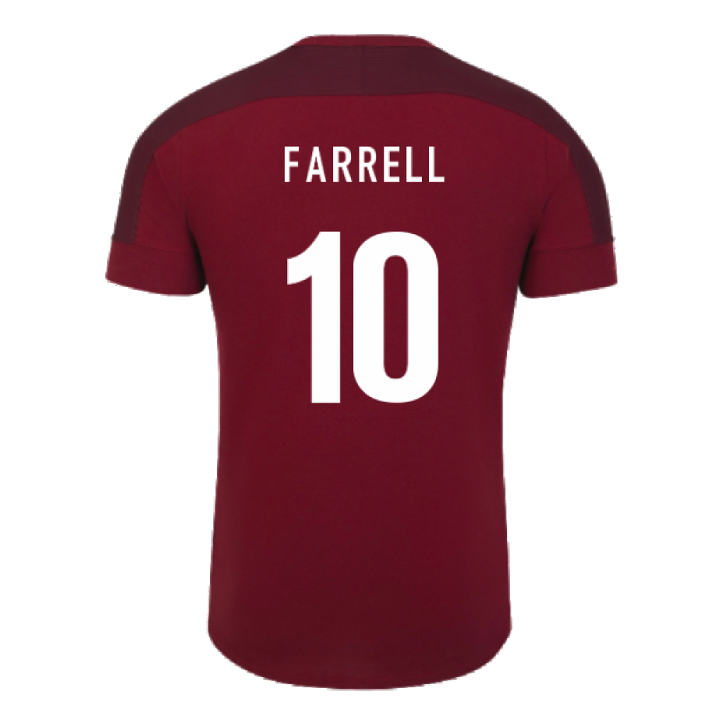 2023-2024 England Rugby Presentation T-Shirt (Tibetan Red) (Farrell 10)