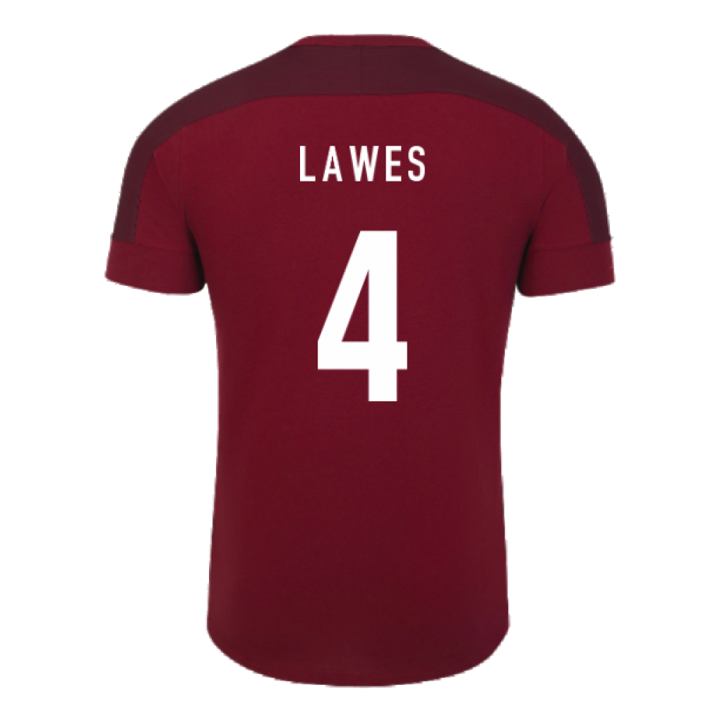 2023-2024 England Rugby Presentation T-Shirt (Tibetan Red) (Lawes 4)