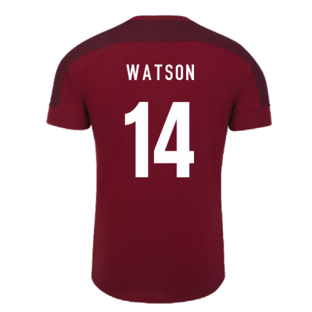 2023-2024 England Rugby Presentation T-Shirt (Tibetan Red) (Watson 14)