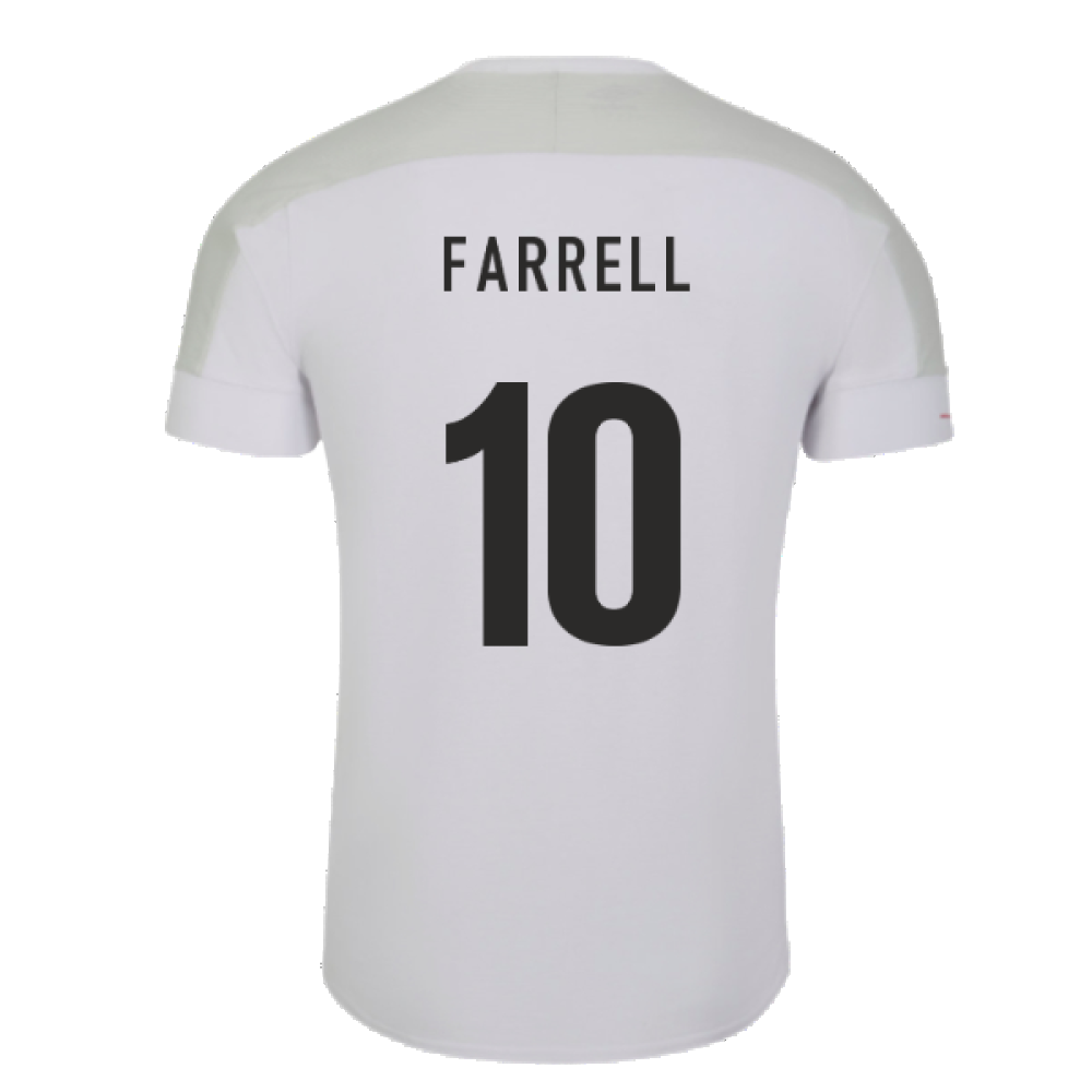 2023-2024 England Rugby Presentation Tee (White) (Farrell 10)