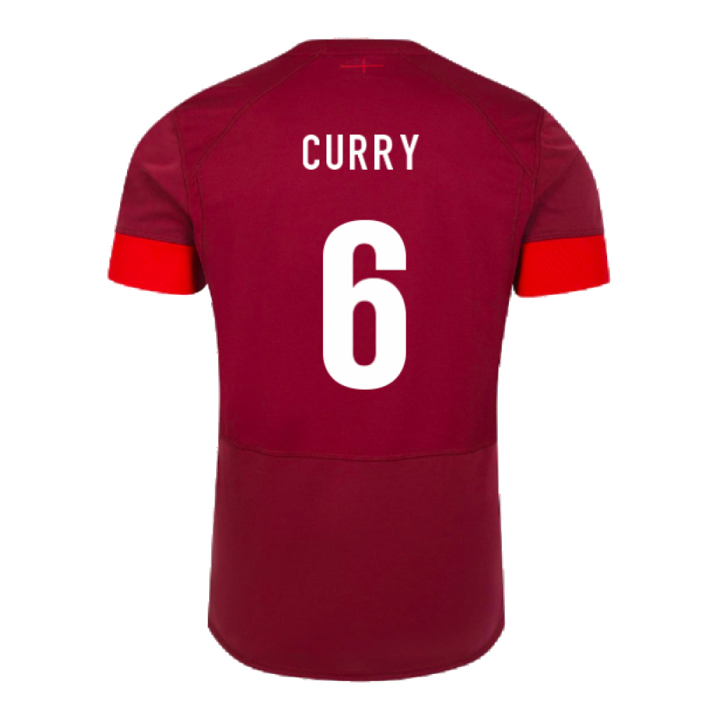 2023-2024 England Rugby Relaxed Training Shirt (Tibetan Red) (Curry 6)