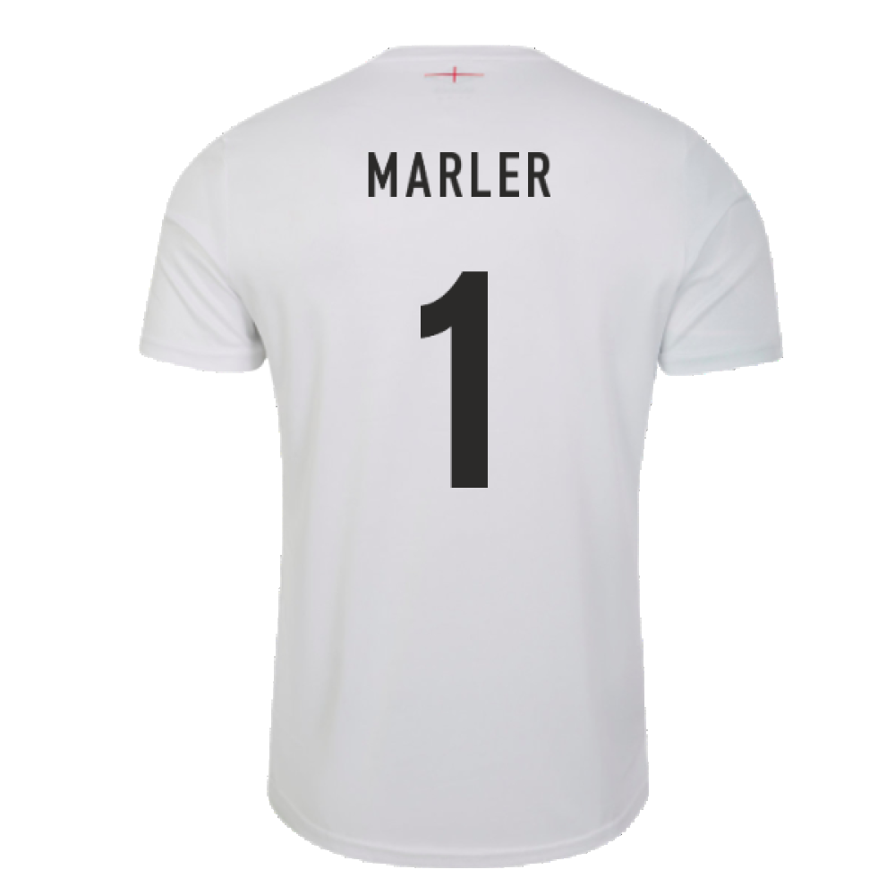 2023-2024 England Rugby Warm Up Jersey (Brilliant White) (Marler 1)