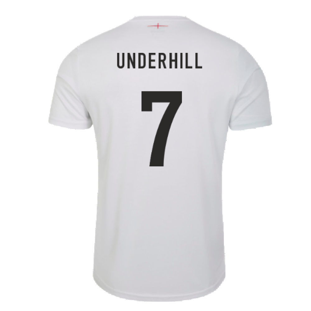 2023-2024 England Rugby Warm Up Jersey (Brilliant White) (Underhill 7)