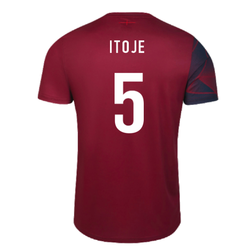 2023-2024 England Rugby Warm Up Jersey (Navy Blazer) (Itoje 5)