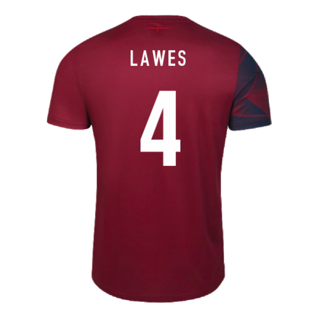 2023-2024 England Rugby Warm Up Jersey (Navy Blazer) (Lawes 4)