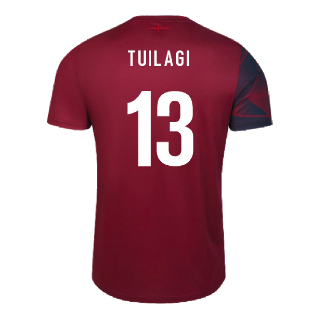 2023-2024 England Rugby Warm Up Jersey (Navy Blazer) (Tuilagi 13)