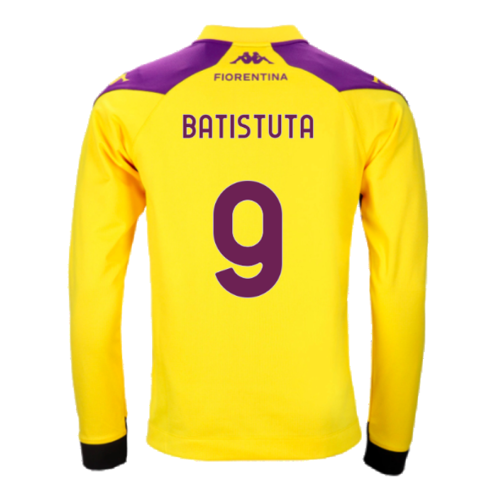 2023-2024 Fiorentina Half Zip Training Top (Yellow) (Batistuta 9)