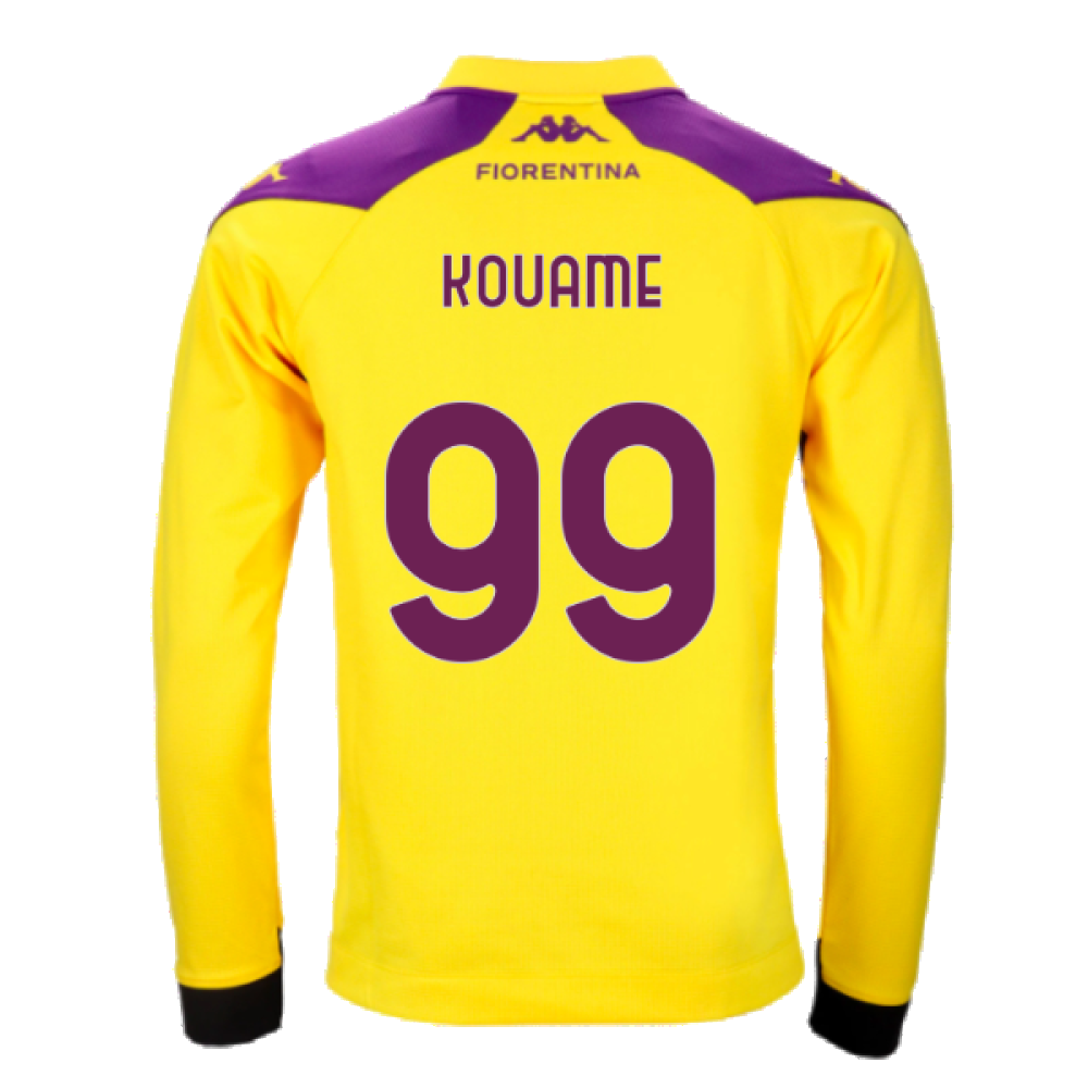 2023-2024 Fiorentina Half Zip Training Top (Yellow) (Kouame 99)