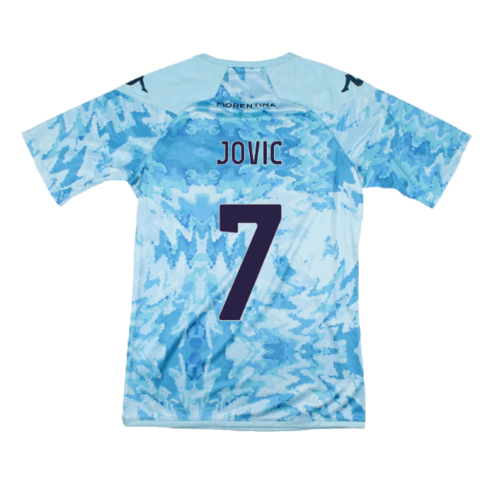 2023-2024 Fiorentina Pre-Match Shirt (Blue) (Jovic 7)