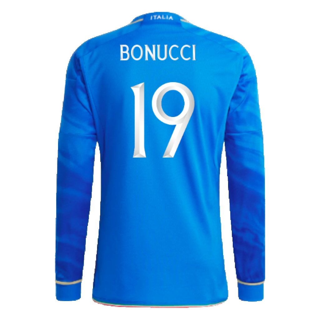 2023-2024 Italy Home Long Sleeve Shirt (BONUCCI 19)