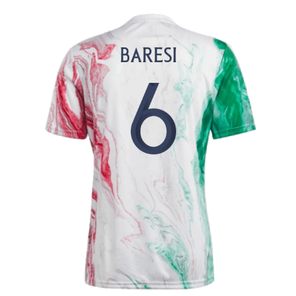 2023-2024 Italy Pre-Match Jersey (Green) (BARESI 6)