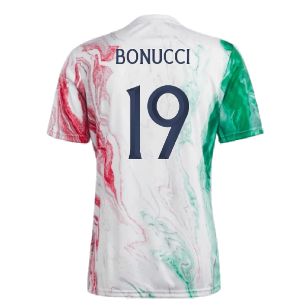 2023-2024 Italy Pre-Match Jersey (Green) (BONUCCI 19)