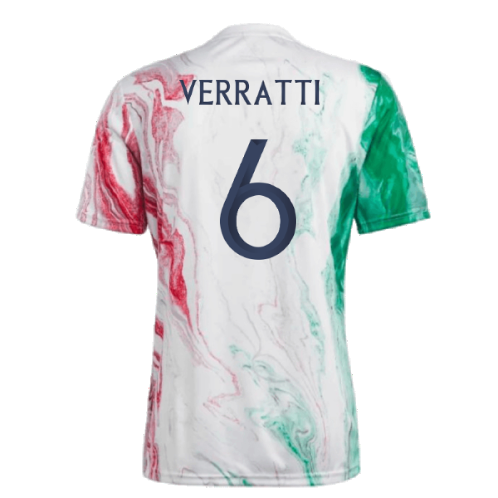 2023-2024 Italy Pre-Match Jersey (Green) (VERRATTI 6)