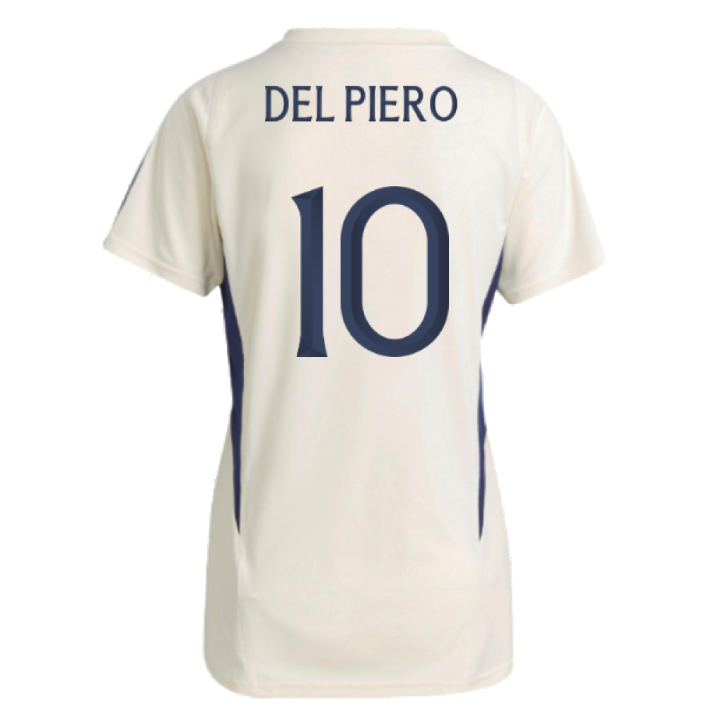 2023-2024 Italy Training Jersey (Cream White) - Ladies (DEL PIERO 10)