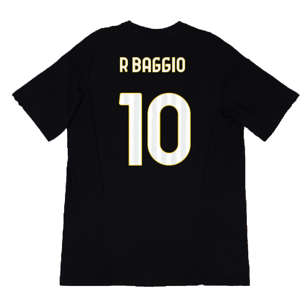 2023-2024 Juventus Cotton Tee (Black) (R BAGGIO 10)