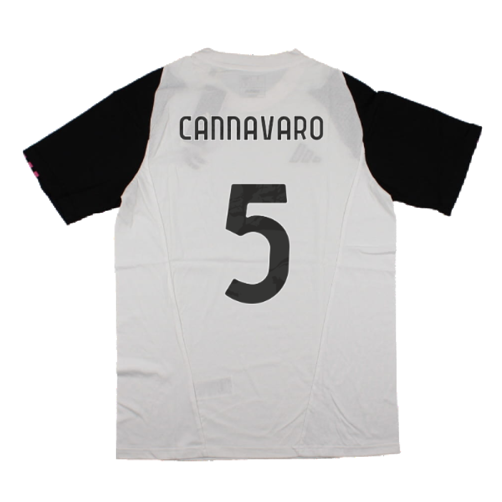 2023-2024 Juventus Cotton Tee (White) (CANNAVARO 5)