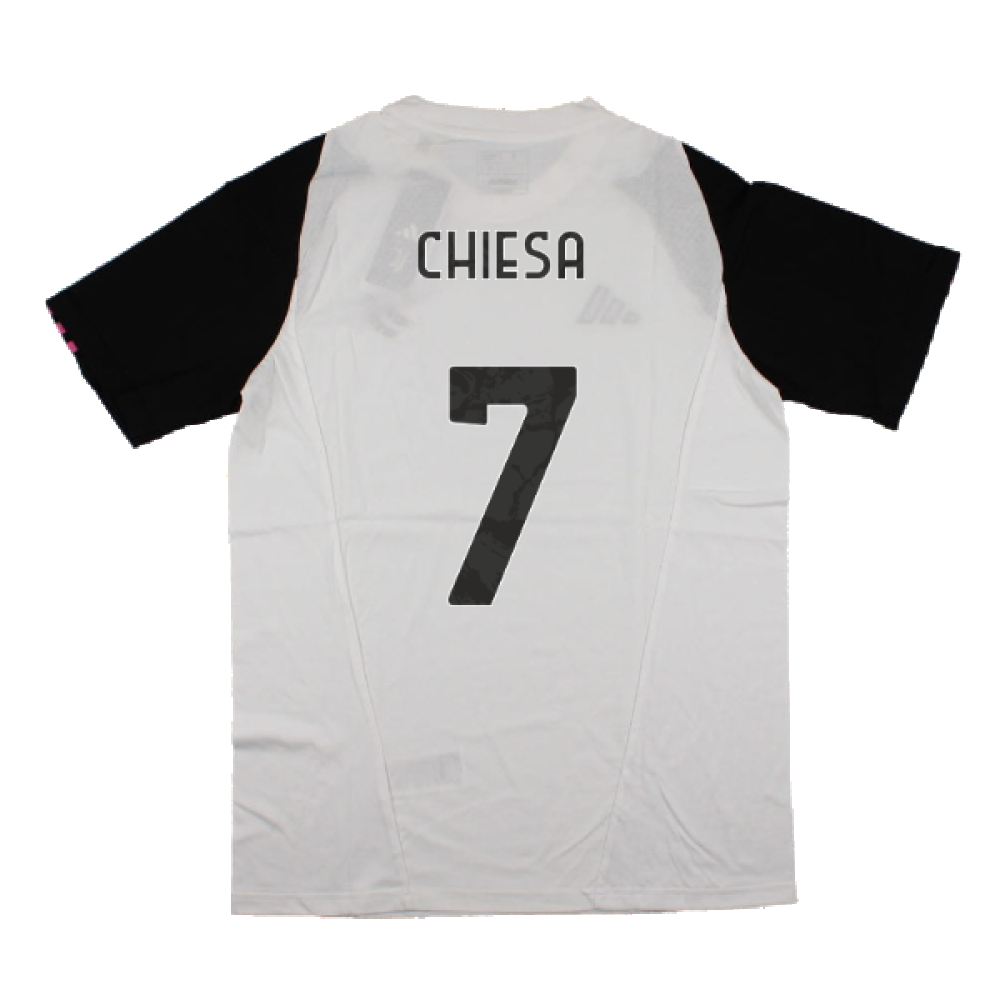 2023-2024 Juventus Cotton Tee (White) (CHIESA 7)