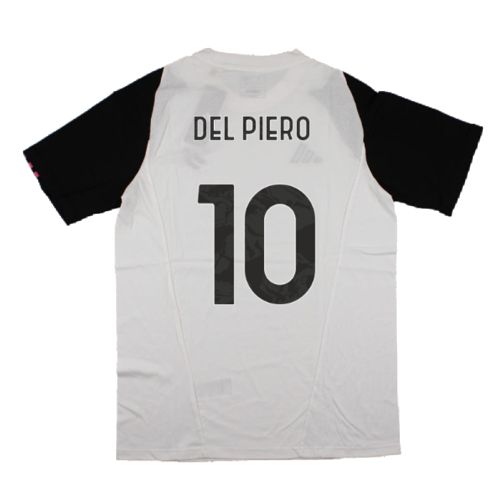 2023-2024 Juventus Cotton Tee (White) (DEL PIERO 10)