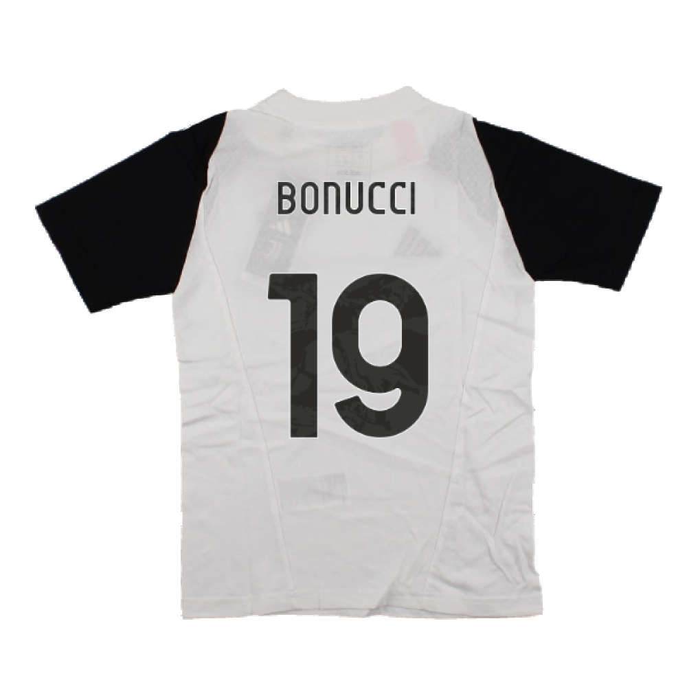 2023-2024 Juventus Cotton Tee (White) - Kids (BONUCCI 19)