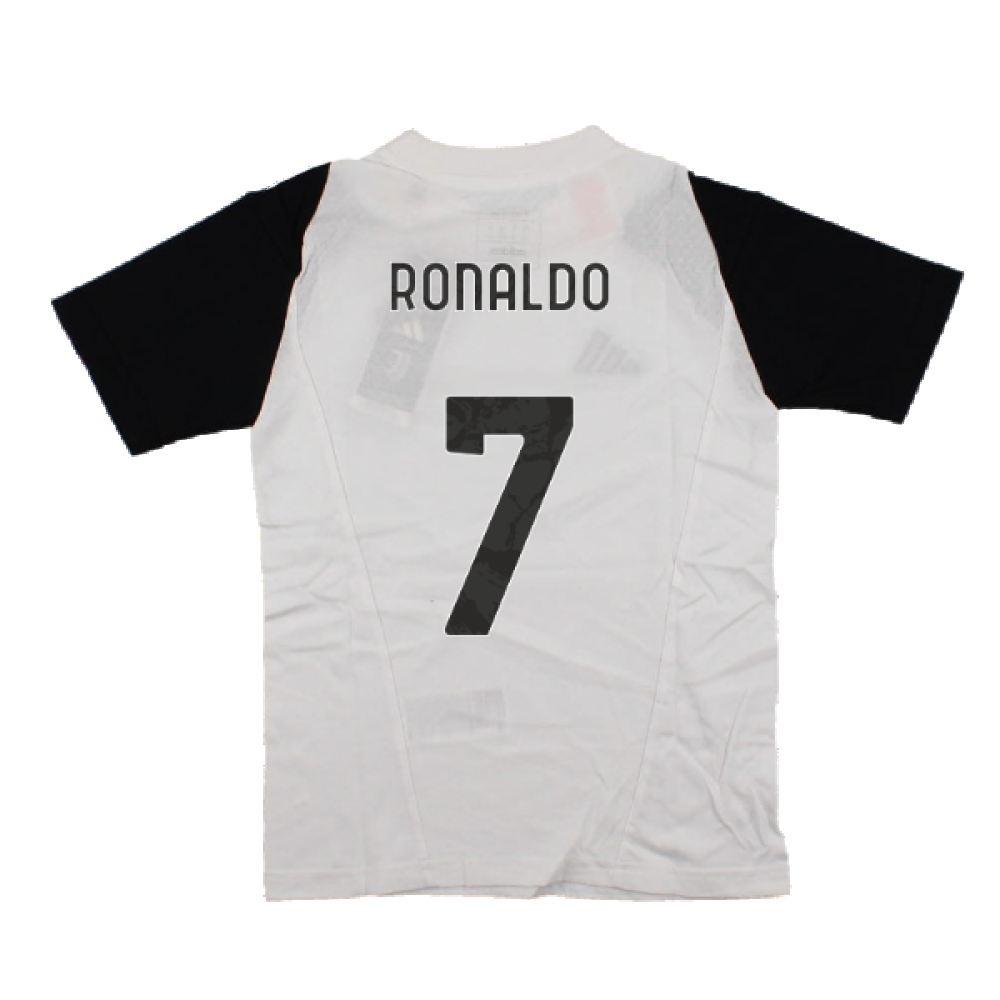 2023-2024 Juventus Cotton Tee (White) - Kids (RONALDO 7)