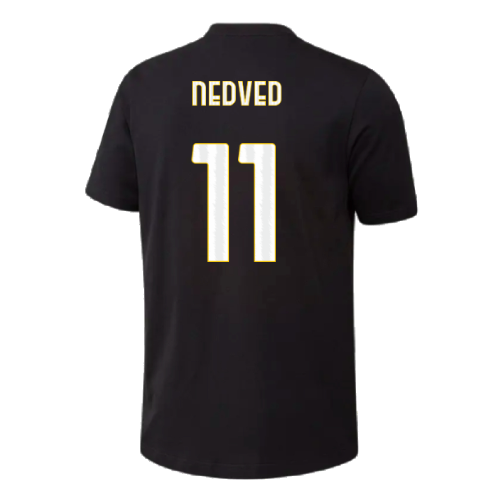 2023-2024 Juventus Graphic T-Shirt (Black) (NEDVED 11)