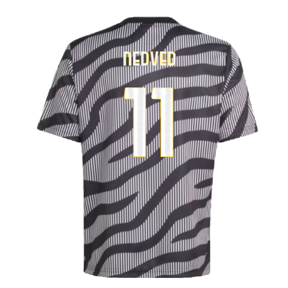 2023-2024 Juventus Pre-Match Shirt (Black) - Kids (NEDVED 11)