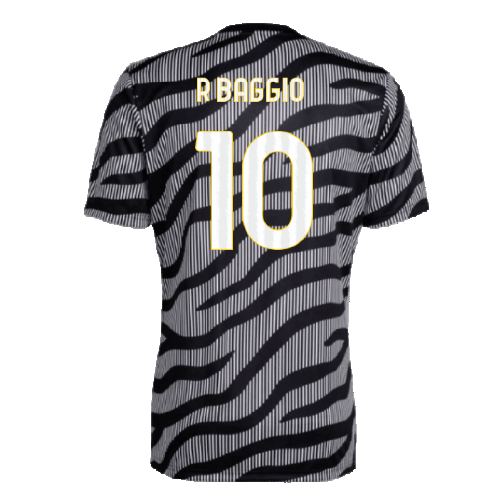 2023-2024 Juventus Pre-Match Shirt (Black) (R BAGGIO 10)