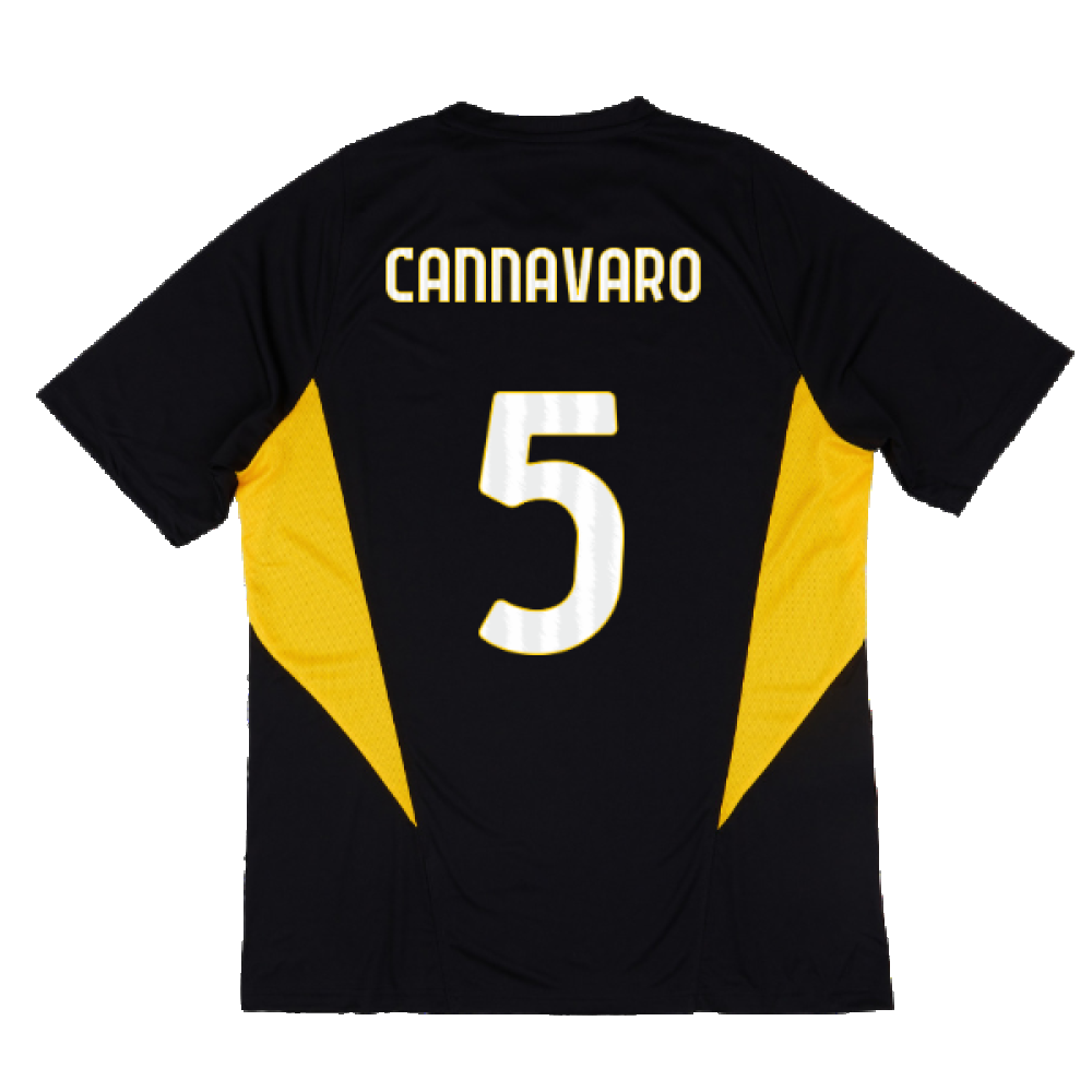 2023-2024 Juventus Training Shirt (Black) (CANNAVARO 5)