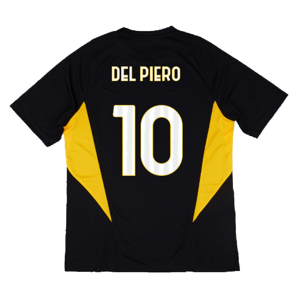 2023-2024 Juventus Training Shirt (Black) (DEL PIERO 10)